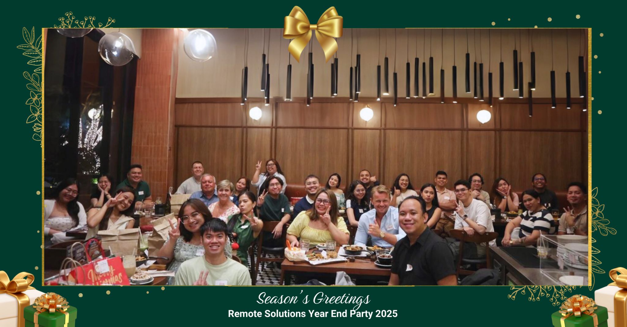 Group of people on Company Christmas party