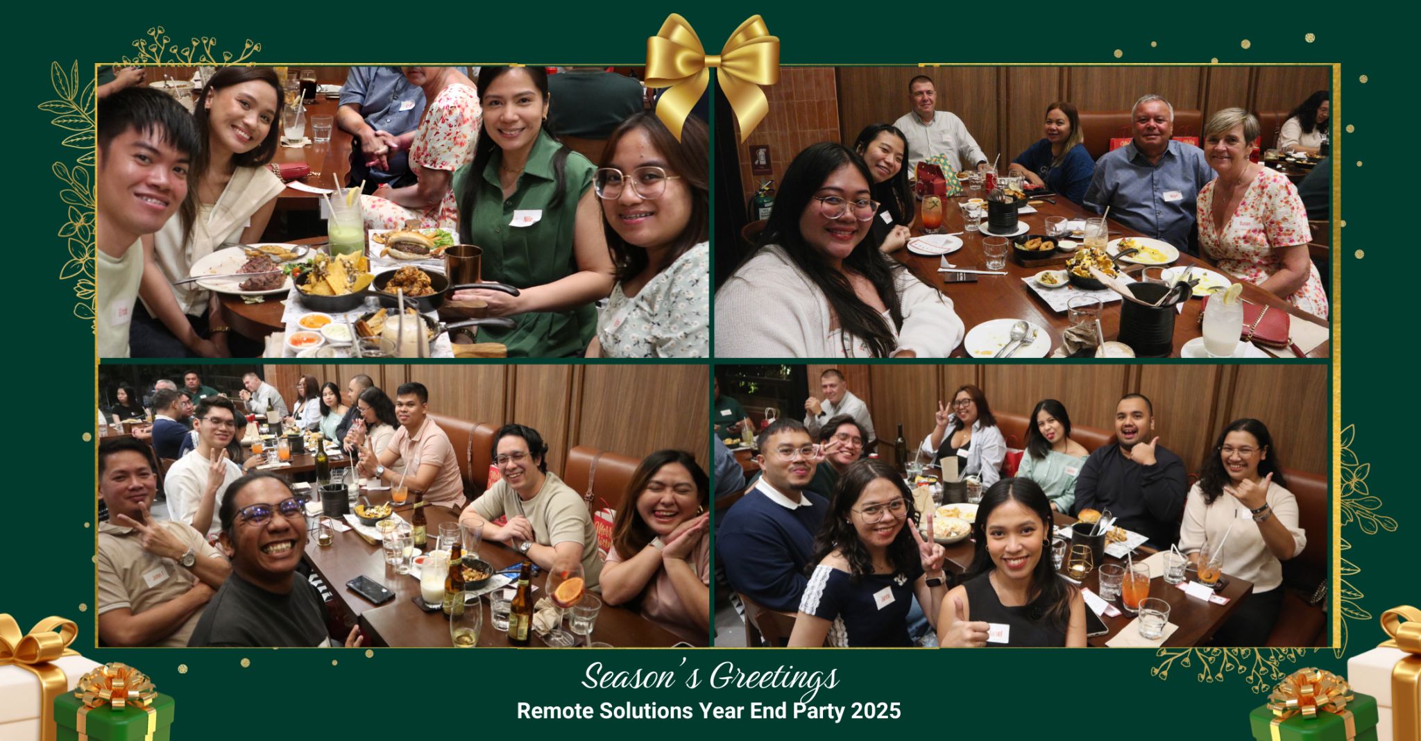 Group of people on Christmas party