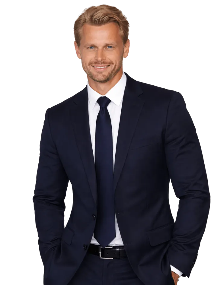A man smiling in suit